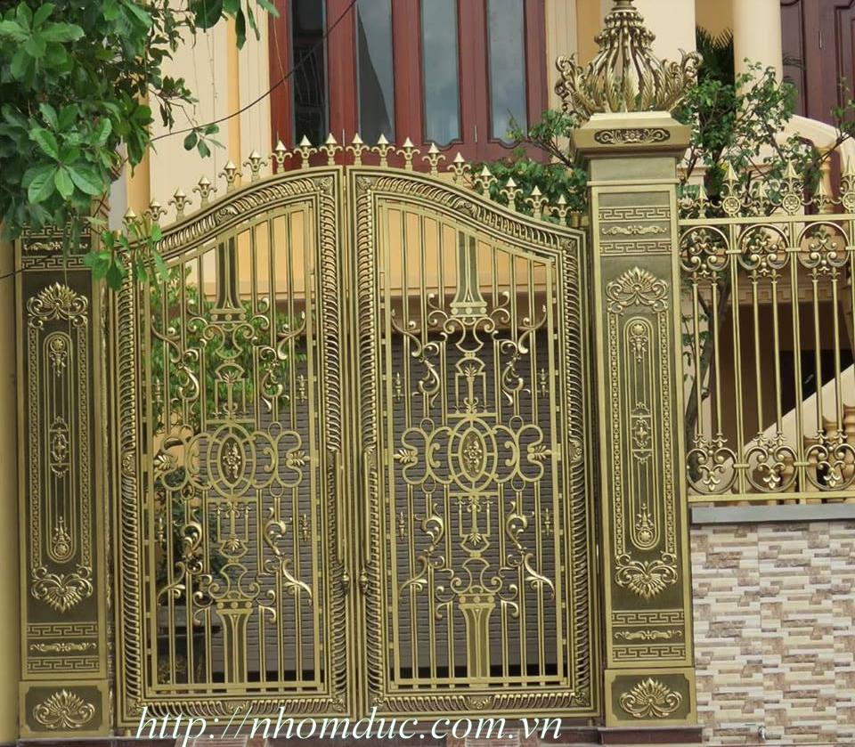 Thi công cổng nhôm đúc tại Vĩnh Long 
