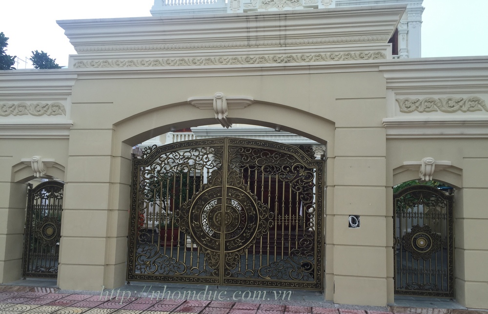 Thiết kế cổng nhôm đúc tại Hải Phòng 