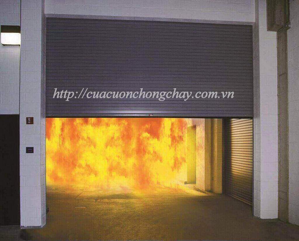 cửa cuốn chống cháy 2 lớp
