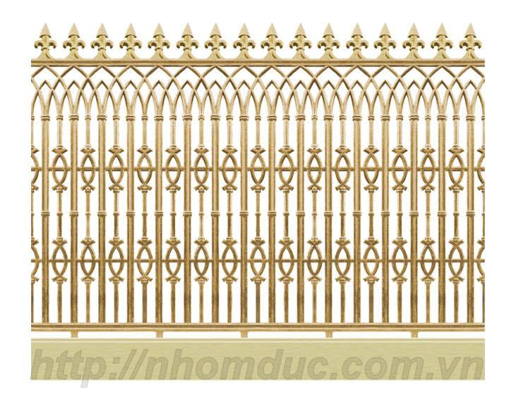 các mẫu hàng rào nhôm đúc chỉ từ 4 triệu hàng rào đơn giản đến hàng rào phức tạp với giá 10 triệu