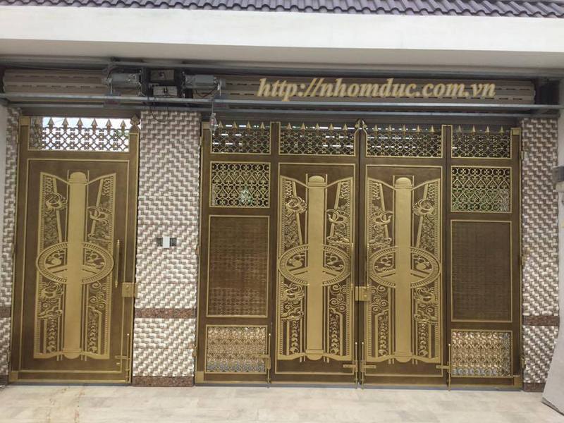 Cửa cổng nhôm đúc tại Ninh Bình