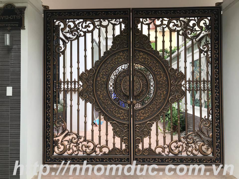 Mẫu cổng nhôm đúc tham khảo GAT 908, Thi công nhôm đúc tại Ninh Thuận