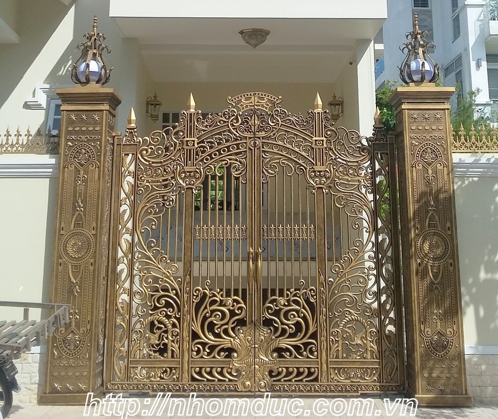 Cổng nhôm đúc tại Đồng Nai, Nhôm đúc tại Biên Hòa, cổng nhôm đúc phù điêu nhôm đúc, hàng rào nhôm đúc, ban công nhôm đúc, cầu thang nhôm đúc