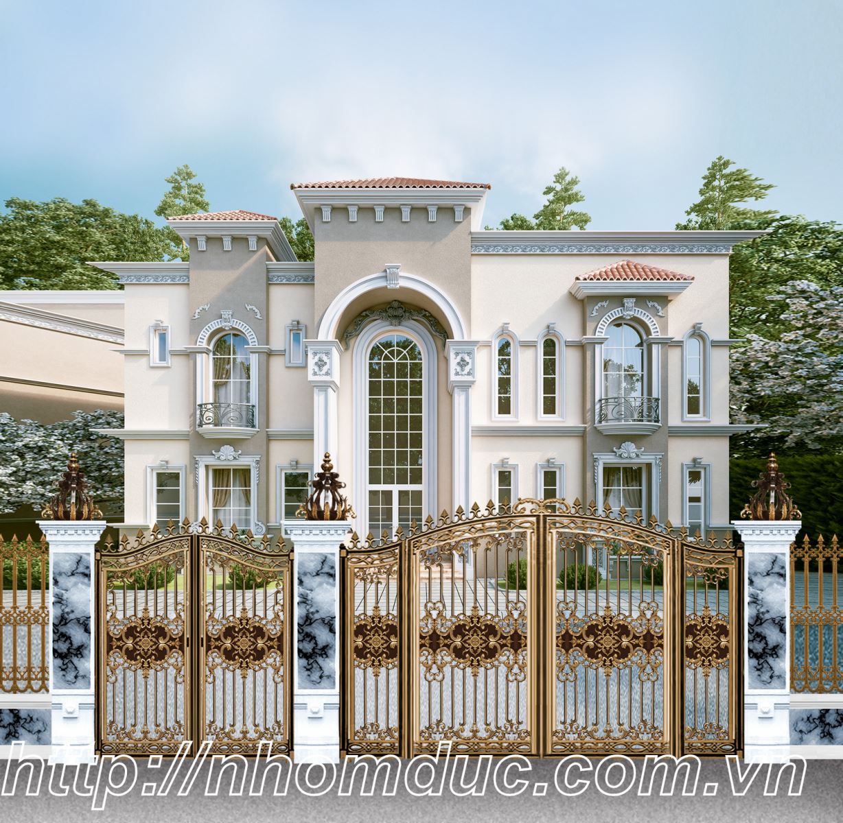 chuyên sản xuất cổng nhôm đúc đẹp thể hiện đẳng cấp cổng nhôm đúc biệt thự hàng đầu tại Việt Nam