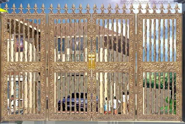 Mẫu cửa cổng nhôm đúc GAT 487