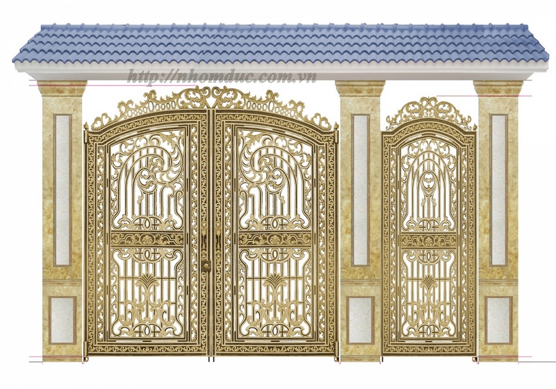 Cổng nhôm đúc phong cách Baroque