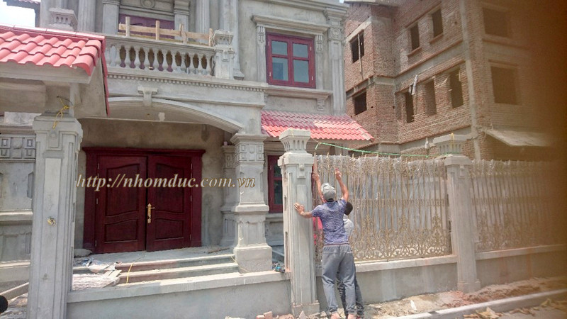 công trình nhôm đúc cổng, hàng rào tại Trần Hưng Đạo, Lào Cai