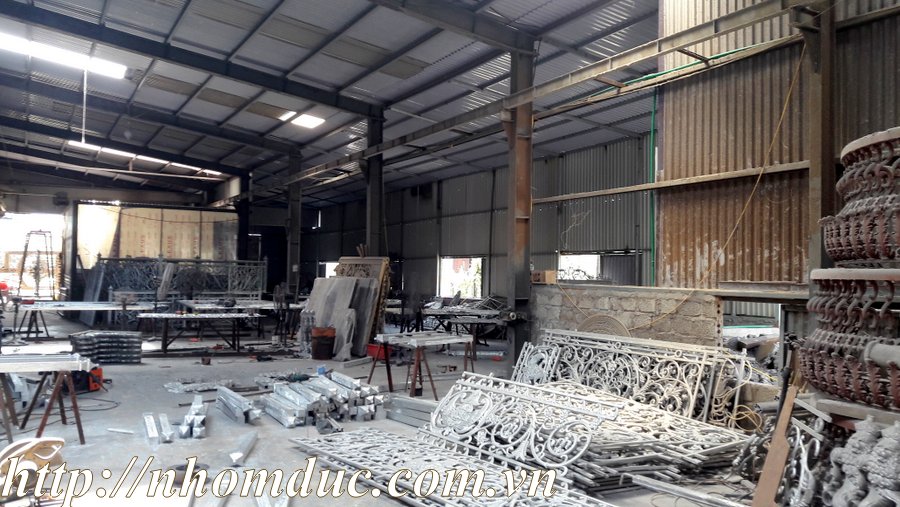 Xưởng sản xuất, nhà máy nhôm đúc cao cấp Fuco tại Nam Định, chuyên sản xuất các dòng nhôm đúc cổng nhôm đúc, lan can, hàng rào